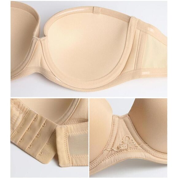32C Exerin Strapless/Convertible Beige Bra, New With Tags! - Picture 4 of 6